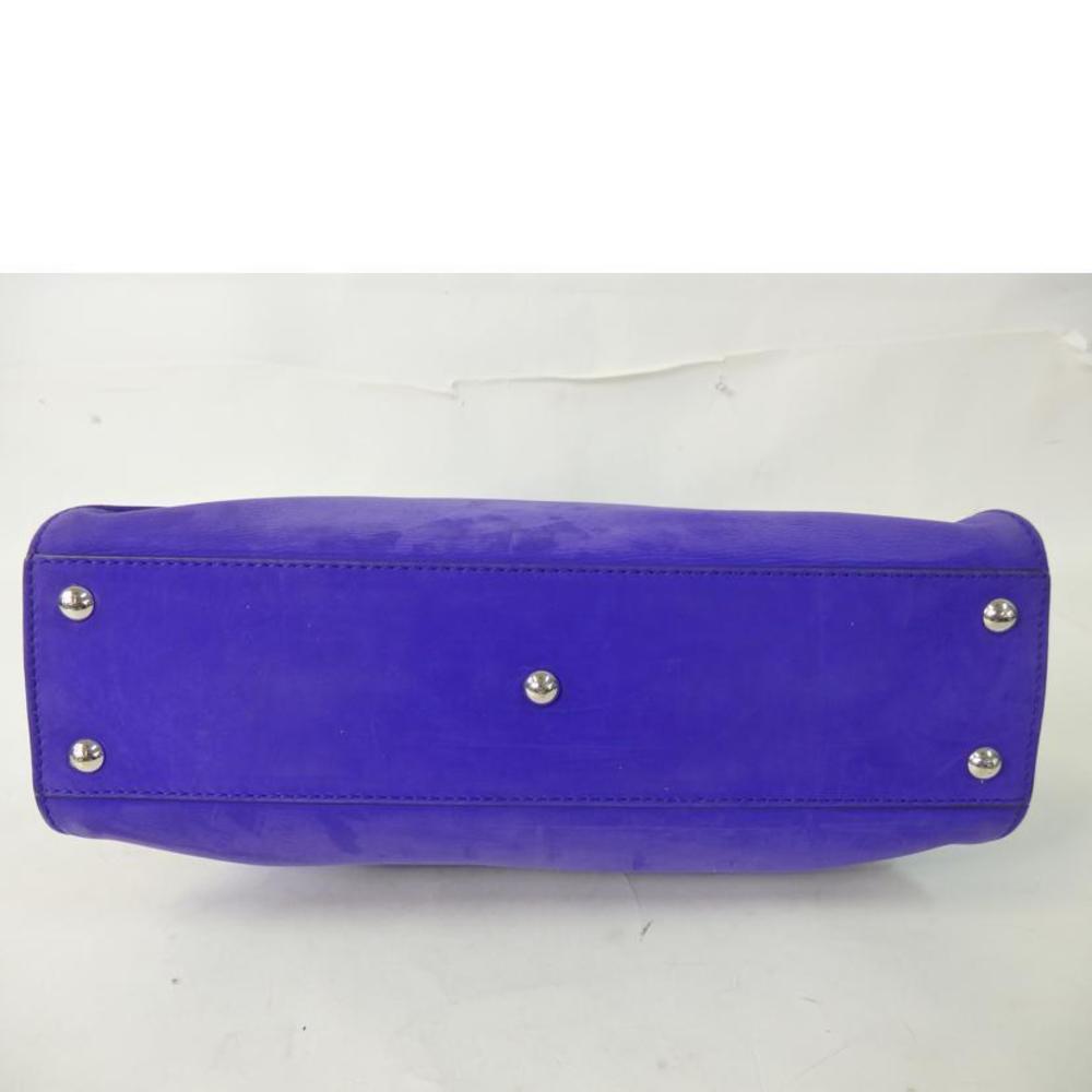 Fendi Peekaboo Regular Suede Bag Purple - Picture 4 of 8